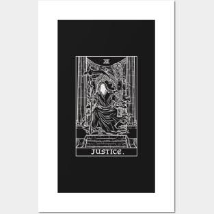 Justice Tarot Card Tapestry Grim Reaper Halloween Posters and Art